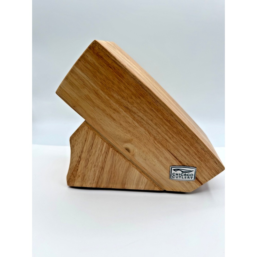 Chicago Cutlery 14 Slot Wood Knife Block Only Wooden Knife Holder Counter Top